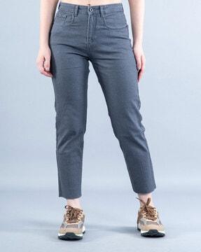 colourblock straight jeans