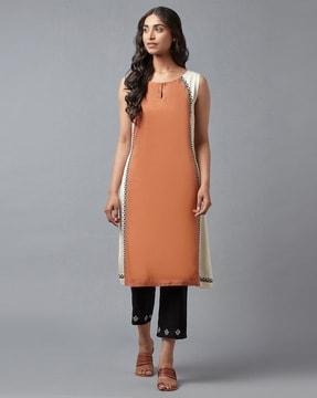 colourblock straight kurta