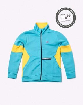 colourblock sweat jacket