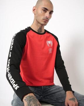 colourblock sweatshirt with raglan sleeves