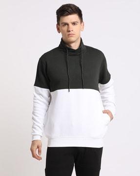 colourblock sweatshirt with side pockets