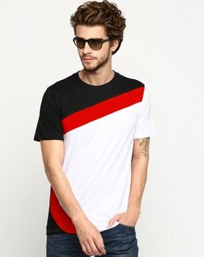 colourblock t-shirt with short sleeves
