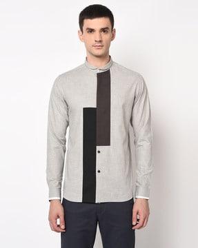 colourblock tailored fit shirt