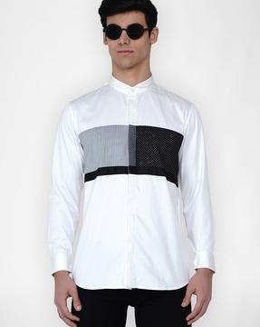 colourblock tailored fit shirt