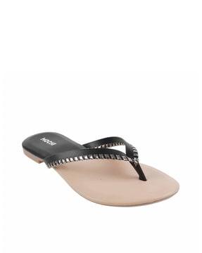 colourblock thong flip-flops