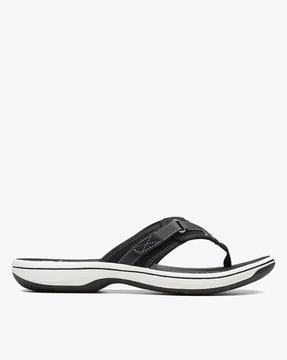 colourblock thong-strap flip-flops