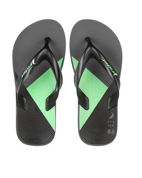 colourblock thong-strap flip-flops