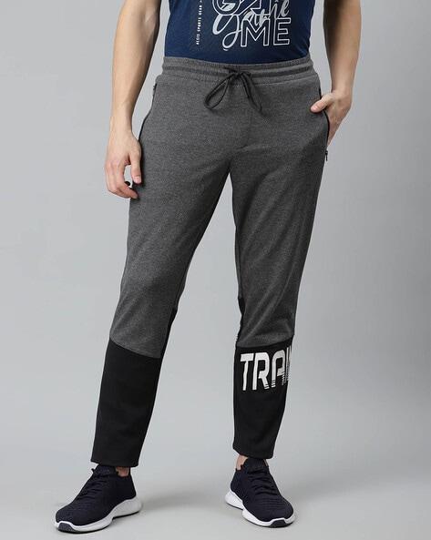 colourblock track pants with drawstring waist