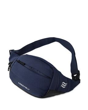 colourblock waist bag with adjustable strap
