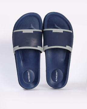 colourblock water-resistant slides