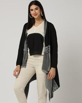 colourblock waterfall shrug