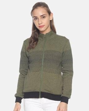 colourblock zip-front jacket