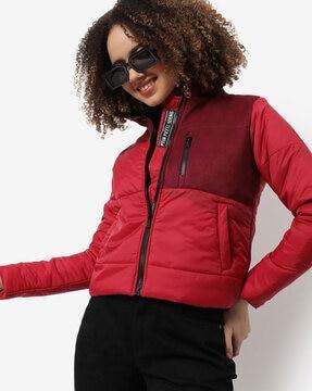 colourblock zip-front jacket