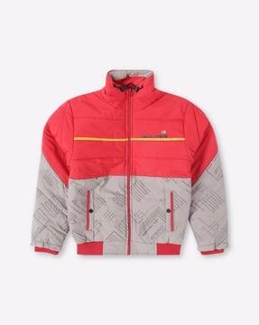 colourblock zip-front jacket