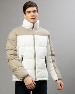 colourblock zip-front jacket