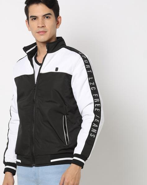 colourblock zip-front track jacket