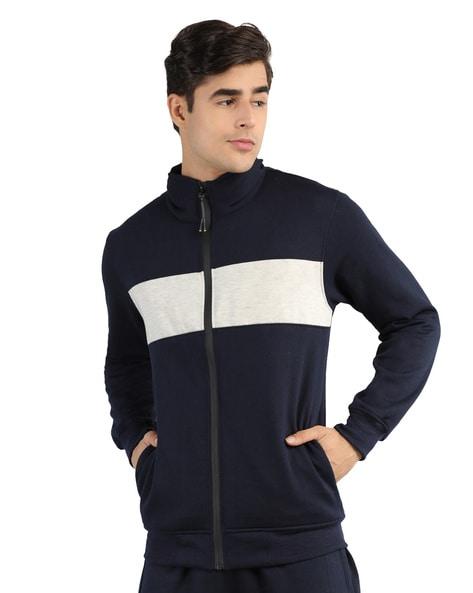 colourblock zip-front track jacket