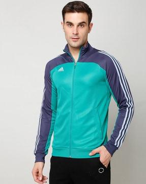 colourblock zip-front track jacket