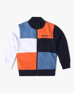 colourblock zip sweatshirt