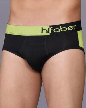 colourblocked briefs with elasticated waistbands