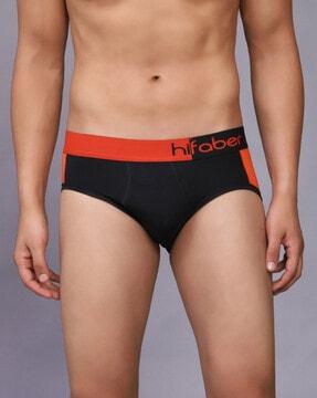 colourblocked briefs with elasticated waistbands