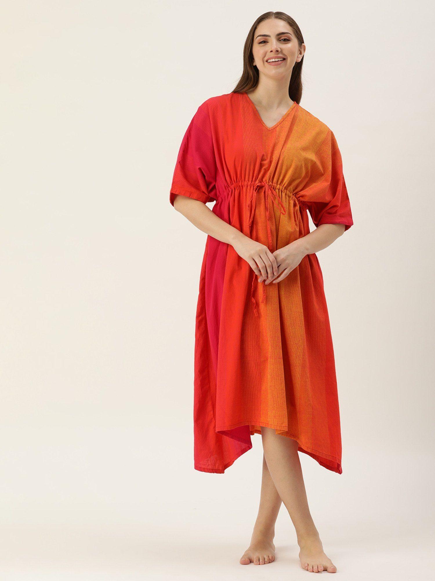 colourblocked women multi beach kaftan