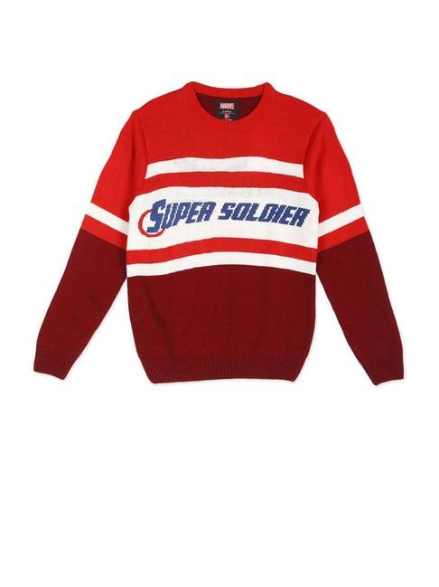colt kids red graphic print sweater