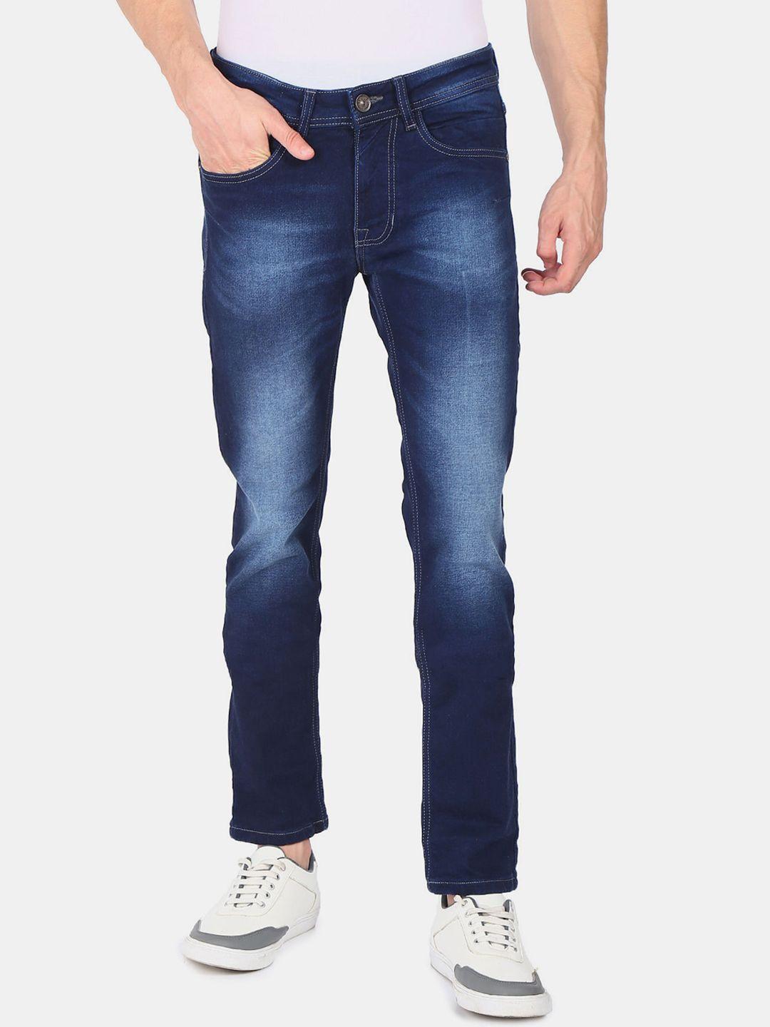 colt men blue mid rise heavy fade jeans