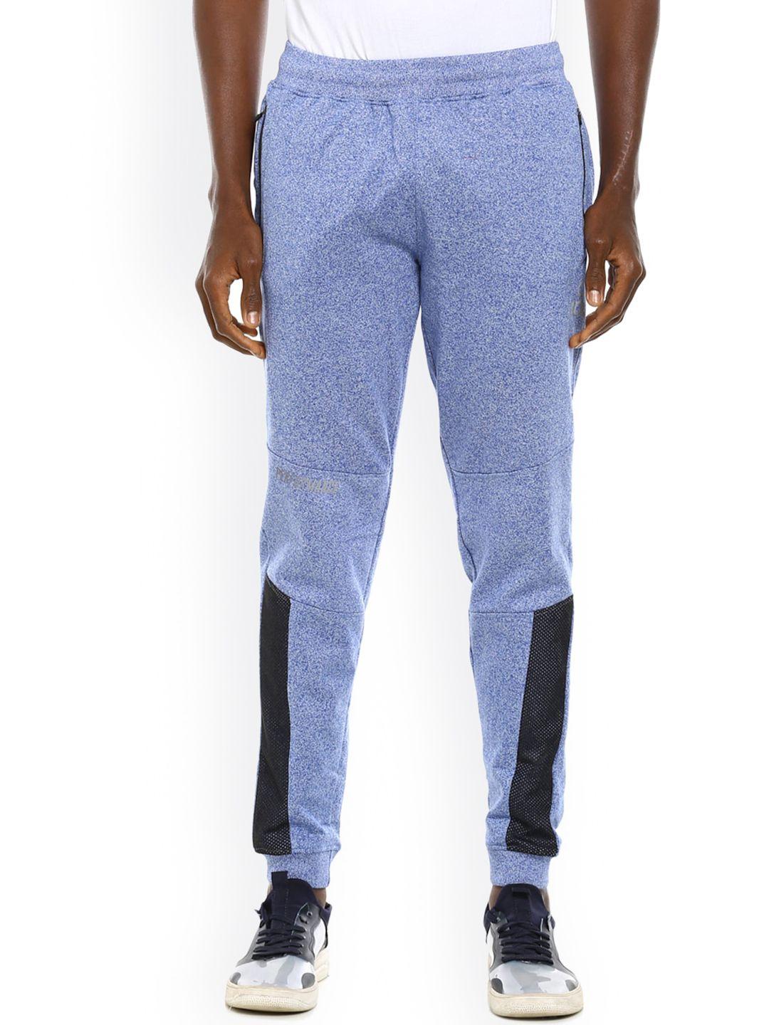 colt men blue panelled heathered joggers