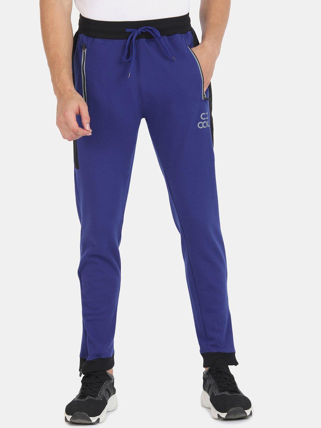 colt men blue textured joggers