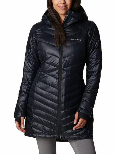 columbia black full sleeve joy peak puffer jacket