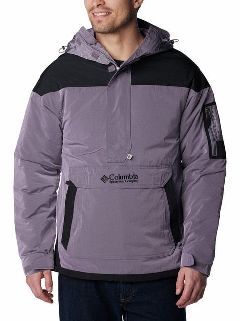columbia purple regular fit hooded jacket