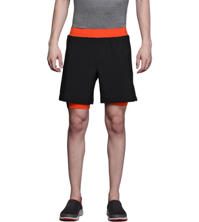 columbia black endless trail slim fit 2 in 1 shorts