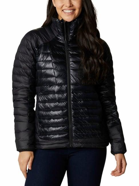 columbia black full sleeve labyrinth loop puffer jacket