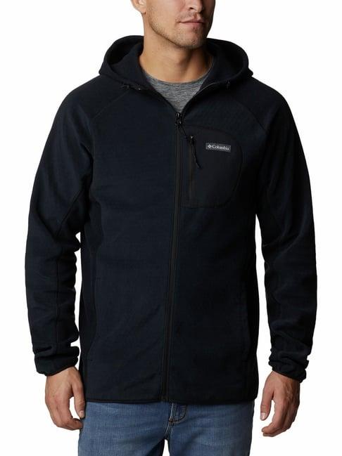 columbia black regular fit hooded jacket