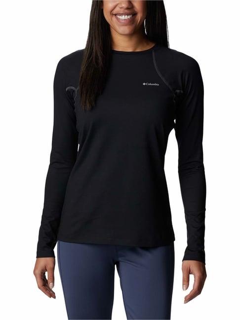 columbia black regular fit sports t-shirt