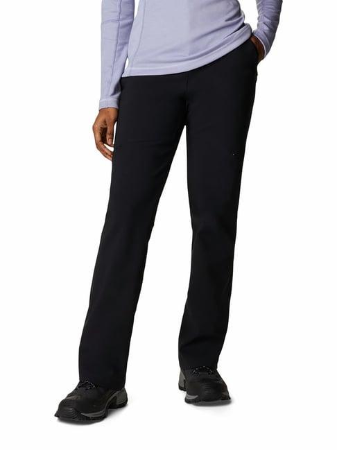 columbia black relaxed fit passo alto pants
