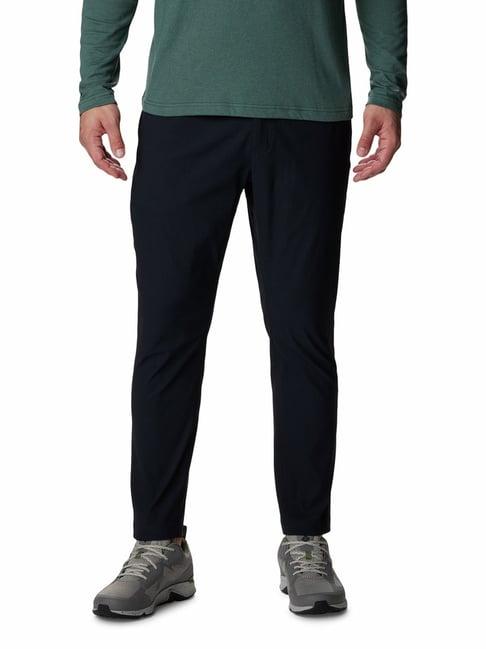 columbia black straight fit trousers
