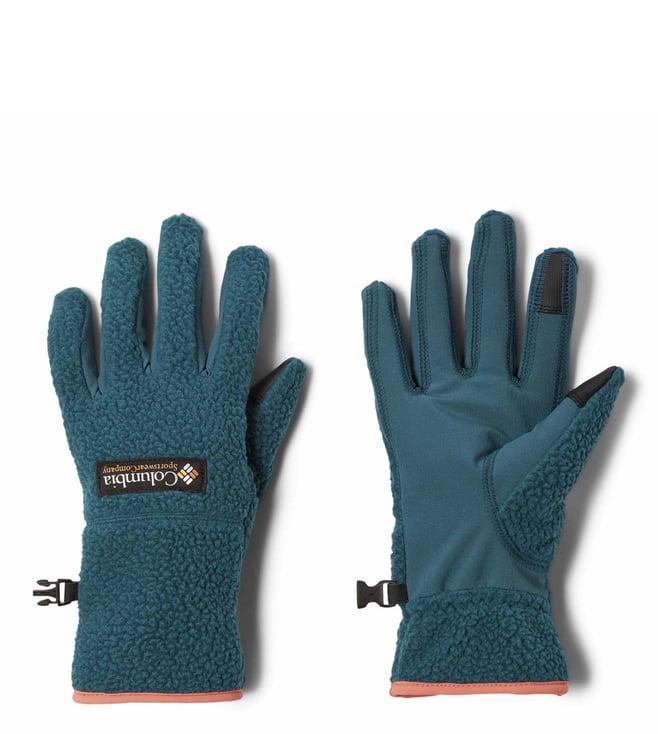columbia blue helvetia sherpa gloves (medium)