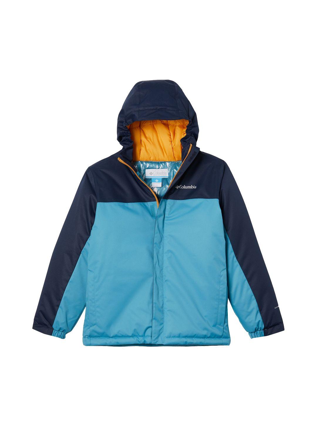 columbia boys colourblocked hikebound insulated trekking-hiking jacket