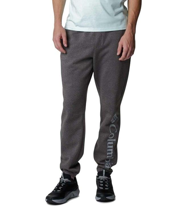 columbia charcoal heather logo regular fit trek jogger