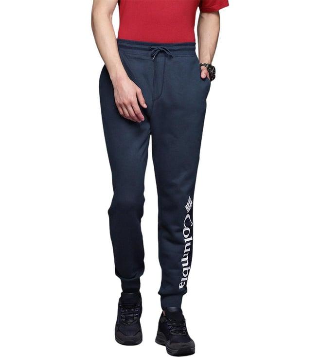 columbia collegiate navy & white logo straight fit joggers