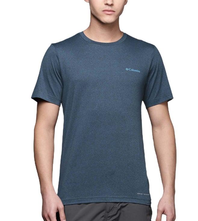 columbia collegiate navy heather & mirror mountain printed comfort fit t-shirt