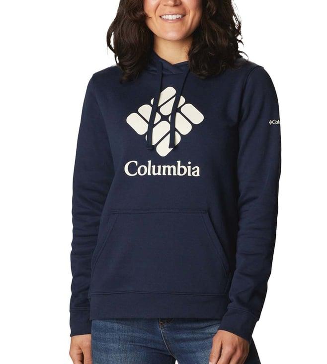 columbia collegiate navy logo regular fit hoodie