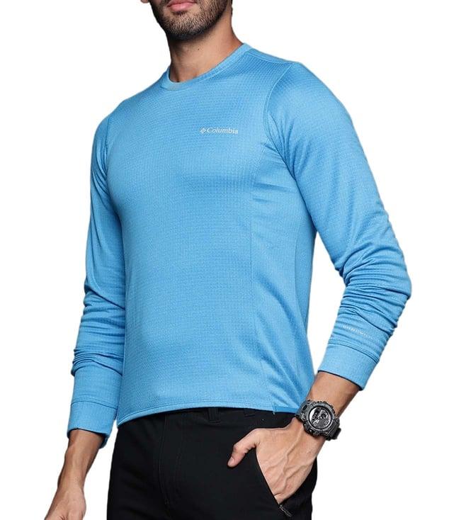 columbia compass blue heather comfort fit t-shirt