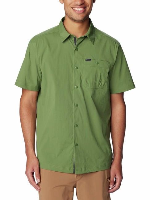 columbia green regular fit shirt