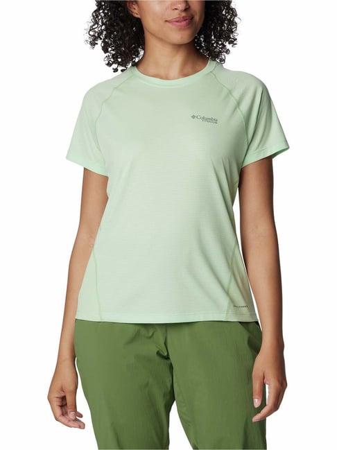 columbia green regular fit sports t-shirt