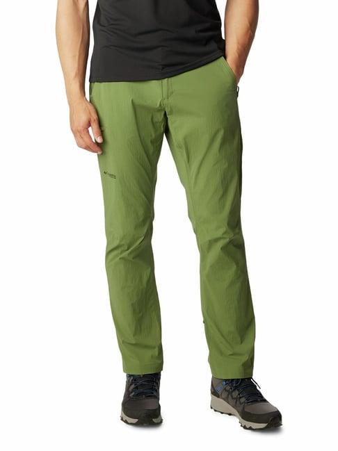 columbia green regular fit trousers