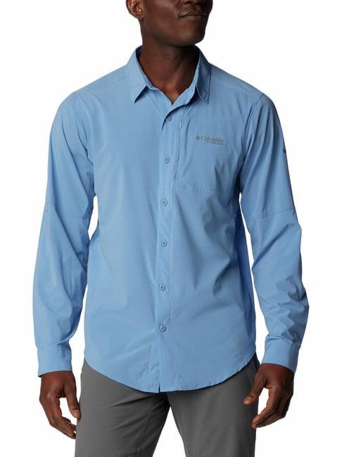 columbia light blue regular fit shirt