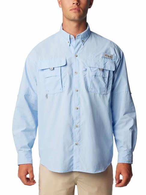 columbia light blue relaxed fit bahama shirt